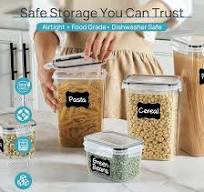 Airtight Food Storage Containers with Lids, Vtopmart 24 pcs Plastic Kitchen and Pantry Organization Canisters for Cereal, Dry Food, Flour and Sugar, ...