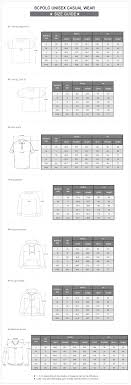 Unisex Polo Shirt Size Chart Rldm