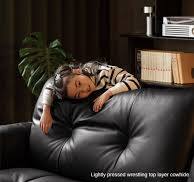 Genuine Leather Adjustable High-Back Sofa