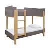 Carefully chosen black accents punctuate this scandinavian bunk room. 1