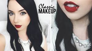 clic red lipstick makeup tutorial