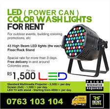 Free ground shipping item *. Rent Stuffs Anything For Rent Led Rgb Color Wash Lights For Rent Power Can