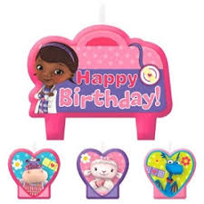 She practices her dream by fixing toys and dolls. Doc Mcstuffins Birthday Candle Set Partycheap