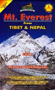 A Climbing Map To Mt Everest From Tibet And Nepal With Detail Approach And Climbing Routes