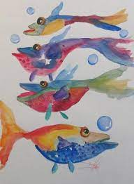 Bright Colored Fish By Delilah Smith