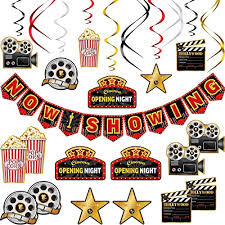 The ultimate guide to a hollywood theme event. Buy 45 Pieces Movie Night Decorations Hollywood Party Decorations Kit Now Showing Banner Hanging Swirls Hollywood Movie Theater Themed For Bridal Shower Birthday Party Supplies Film Backdrop Online In Turkey B08c2gwlm9
