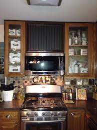 Also see otr microwave vent types. Original Inspiration Faux Range Hood Which I Could Not Do Over A Top Vent Microwave Made New Doo Small Cottage Kitchen Kitchen Cabinet Design Kitchen Design