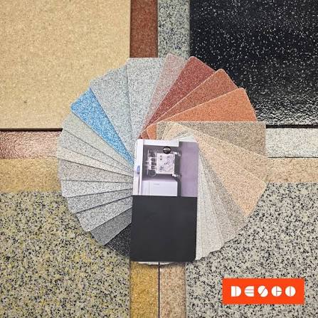 UV stable ceramic coated colored quartz aggregate granules for decorative broadcast resinous flooring