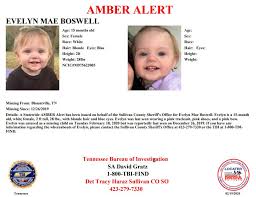 9, 2020 at 5:16 pm cdt. Tennessee Bureau Of Investigation On Twitter Amber Alert We Need Your Help To Locate 15 Month Old Evelyn Mae Boswell Who Is Missing From Sullivan County If You Have Seen Evelyn Please Call The