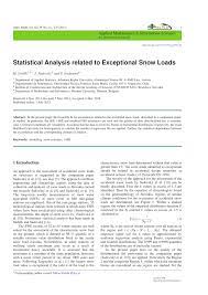 Invited keynote speaker thomas lichtenegger. Pdf Statistical Analysis Related To Exceptional Snow Loads