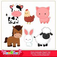 Farm Animals Clipart Set Clip Art For Commercial And Etsy Farm Animal Crafts Animal Clipart Farm Animals