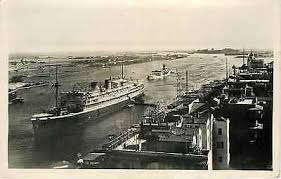 Port Said Egypt 1920s Real Photo Vintage Postcard North Entrance Suez Canal Moodys Vintage Postcards Suez Vintage Photos Vintage Postcard