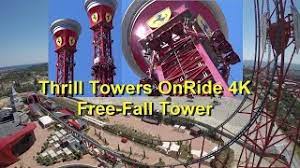 It's an intamin launched coaster with a top speed of 180 km/h, reaching a height of 112 metres. Ferrari Land Free Fall Drop Tower Onride 4k Thrill Towers Onride Pov Port Aventura 2017 Youtube