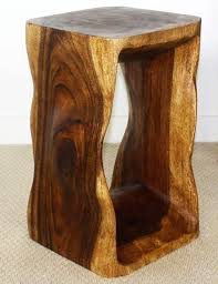 Strata Furniture The Natural Edge End Table In 2020 Wood End Tables Monkey Pod Wood Wood Furniture Plans