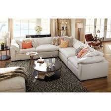 Plush 5 Piece Sectional Anders Ivory American Signature Furniture Living Room Collections Value City Furniture Home Living Room
