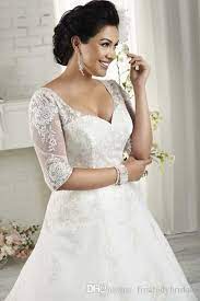 Plus Size Wedding Gowns Mermaid With Sleeves Appliques Lace Sheer Mermaid Bridal Dresses Western Elegant Maxi Dress For Big Size Brides From Firstladybridals Plus Size Wedding Gowns Ball Gown Wedding