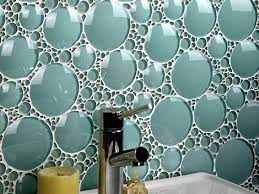 This bathroom just uses two types of tiles: Bathroom Glass Tile Ideas Glass Tile Backsplash By Evit