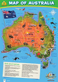 school zone wall chart map of australia wall charts