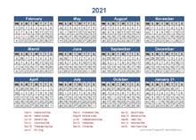 This website shows every (annual) calendar including 2021, 2022 and 2023. Printable 2021 Accounting Calendar Templates Calendarlabs