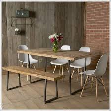 Industrial Reclaimed Table Modern Rustic Furniture Recycled Dining Dining Table With Bench Industrial Dining Table Rustic Dining Room Table