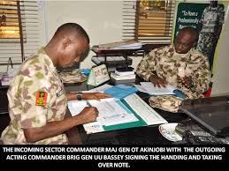 According to the statement, until his appointment, mr yahaya was the general officer commanding 1 division of the nigerian army and the incumbent. Change Of Command In Sector 3 Operation Hq Nigerian Army Facebook