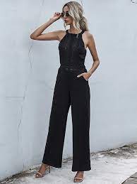 Tute eleganti per donne curvy. Tute Cerniera Colore Unico Elegante Shein Italia