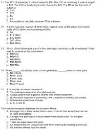 In the short run, firms that seek to maximize their market share will tend to charge a lower price for their products than firms that seek to maximize their profit. Solved The Tvc Of Producing 2 Units Of Output Is 16 The Tvc Of Producing 3 Units Of Output Is 20 The Tvc Of Producing 4 Units Of Output Is 25 Course Hero