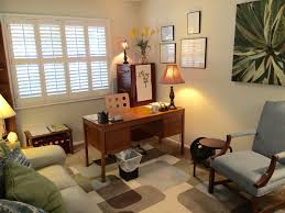 Redecorated Psychotherapy Office Room Of Dr Lisa Fischer Calming Hues Are In Soft Green And Therapist Office Decor Therapy Office Decor Psychotherapy Office