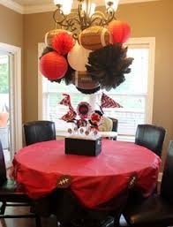 Arkansas Razorback Football Party Game Day Table Go Hogs Superbowl Party Decorations Football Theme Party Football Birthday Party