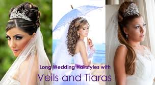Elegant to the core but will require an intense conditioning treatment to get the desired smoothness. Long Wedding Hairstyles With Veils And Tiaras Knot For Life