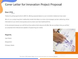 First of all, i suggest you to learn the work first and then apply for. Technological Innovation Project Cover Letter For Innovation Project Proposal Template Pdf Powerpoint Templates
