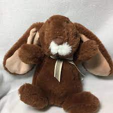 Homerbest Bunny Rabbit Plush Brown Striped Bow Soft Toy Stuffed Animal 8 Homerbest Pet Toys Rabbit Plush Soft Toy