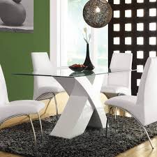 60 Pervis Dining Table White Clear