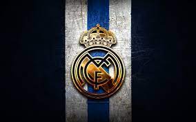 The club has traditionally worn a white home kit since inception. Herunterladen Hintergrundbild Real Madrid Cf Golden Logo La Liga Blau Metallic Hintergrund Fussball Real Madrid Fc Spanische Fussball Club Real Madrid Logo Bundesliga Laliga Spanien Mit Einer Auflosung Zu Uberwachen 2880x1800 Bilder Auf Dem