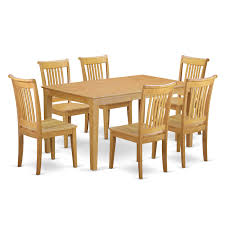 East West Furniture Capri Capo7 Seven Piece Dining Table Set Solid Wood Dining Set Dining Table In Kitchen Dining Furniture Sets
