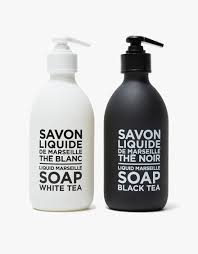 Black And White Hand Soap Dispenser Compagnie De Provence Liquid Marseille Soap 10oz Glass Bottle In 2020 Marseille Soap Soap Glass Bottles