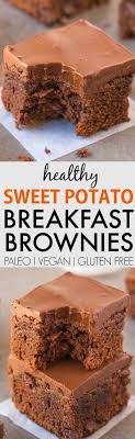Healthy Sweet Potato Breakfast Brownies Paleo Vegan Gluten Free Recipe Sweet Potato Breakfast Stuffed Sweet Potato Healthy Breakfast Brownies