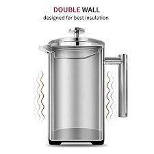 Bring the french press into your home and you'll be able to enjoy tasty hot coffee that is free of those unsightly coffee grounds. French Press Coffee Maker 50oz Double Walled Stainless Steel French Press 1 5l Coffee Tea Maker With Extra Filter Screens Dishwasher Safe 12 Cups Pricepulse