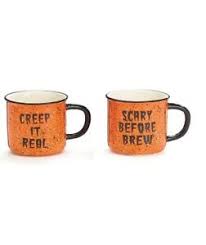 I thought they were cigarette themed for a. Halloween Themed Ceramic Coffee Mugs Set 16 Oz Creep It Real Scary Before Brew Ebay
