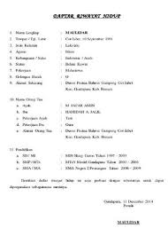 Contoh Daftar Riwayat Hidup Dan Pengertian Daftar Riwayat Hidup Riwayat Hidup Hidup