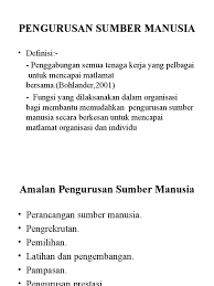 Maybe you would like to learn more about one of these? Pengurusan Sumber Manusia