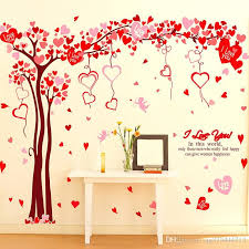 Valentines Day Love Tree Decorative Wall Stickers Bedroom Romantic Removable Decorative Ba Wall Decor Printables Diy Wall Decor For Bedroom Wall Decor Stickers