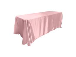 La Linen Bridal Satin Rectangular Tablecloth 90 By 156 Inch Light Pink Newegg Com