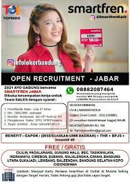 Sebanyak 3 lowongan kerja pajak tasikmalaya dan yang berhubungan dengan loker pajak, rekrutmen pajak, peluang kerja pajak, peluang berkarir pajak, pekerjaan pajak di loker.my.id. Lowongan Kerja Smartfren Jawa Barat Mei 2021 Info Loker Bandung 2021