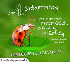 9 Geburtstag Karte Herzlichen Gluckwunsch Geburtstagsspruche Welt