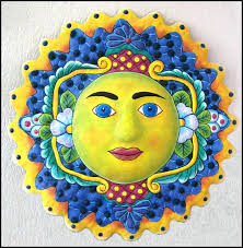 Outdoor Hanging Decor 12.7" Metal Sun Wall Art