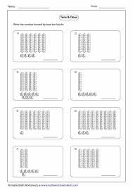 Base Ten Blocks Worksheets Worksheets Tens And Ones Base Ten Blocks