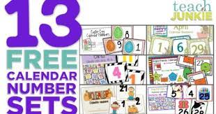 50+ free preschool theme planning pages! 13 Printable Calendar Numbers Free Download Sets Printable Calendar Numbers Calendar Numbers Classroom Calendar
