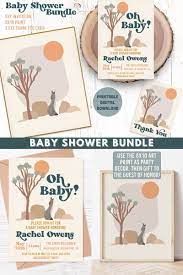 Printable Boho Desert Baby Shower Invitation Bundle Etsy In 2021 Boho Baby Shower Invitations Baby Shower Invitations Baby Shower