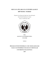 Pdf Rpp Model Webbed Rani Octavia Khoerunnisa Academia Edu